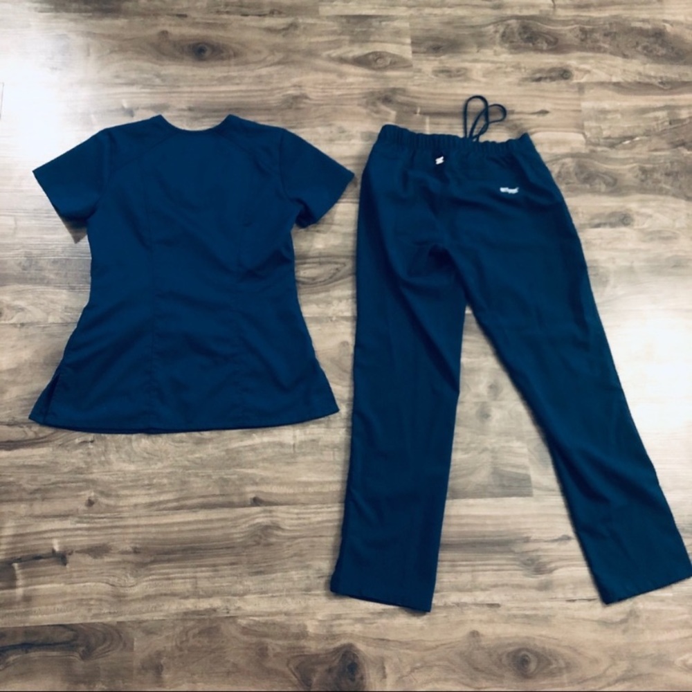 Greys Anatomy Navy Blue Scrub Set XS